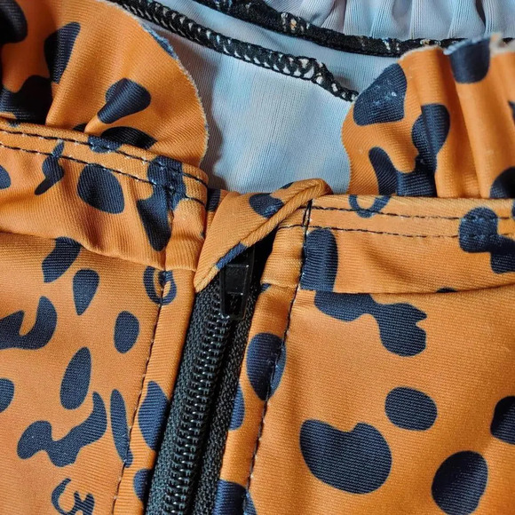 SHEIN Baby Girl Animal Print One Piece Ruffle Swimsuit Size 80 NWOT - Picture 3 of 9